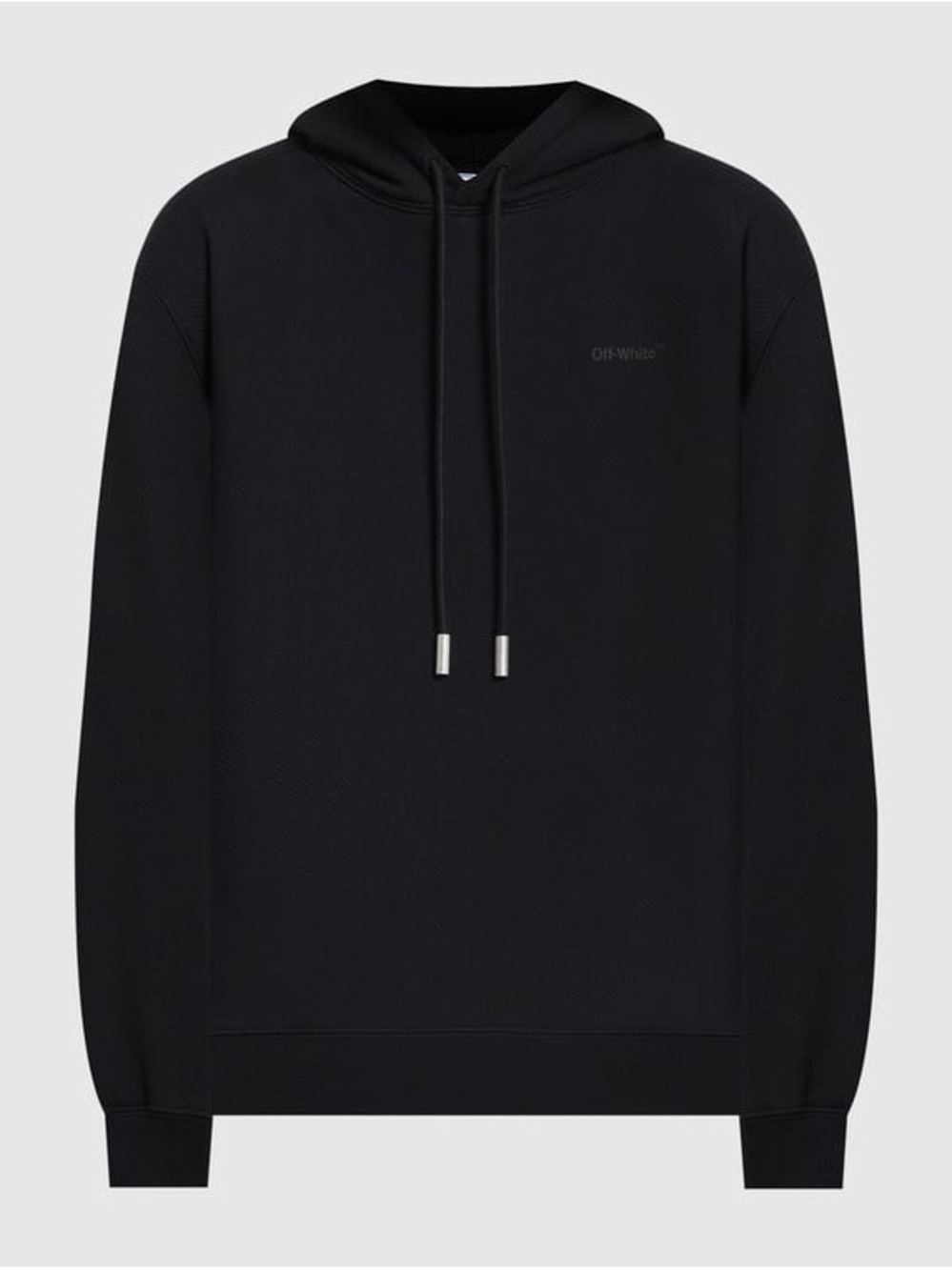 Off-White Black Minimal Logo Hooded Sweatshirt